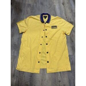 Converse CONS Yellow / Purple Collar Warm Up Top Button Snap Shirt Size L/G